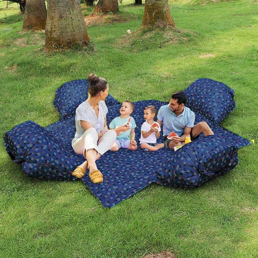 限定ピクニックシート Amazon.co.jp: SASATO レジャーシート 枕 [ペグ4本付き 専用収納